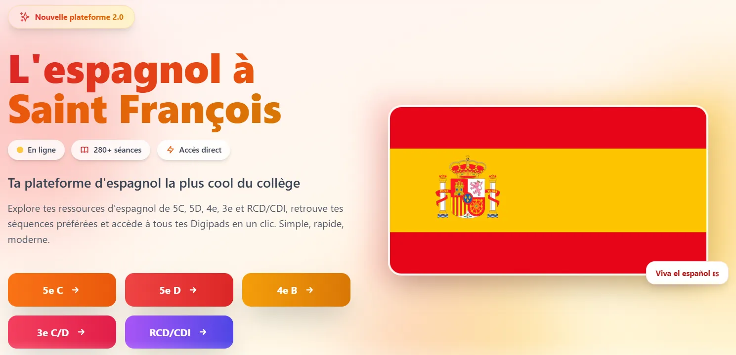 Image du projet Hub pédagogique espagnol collège