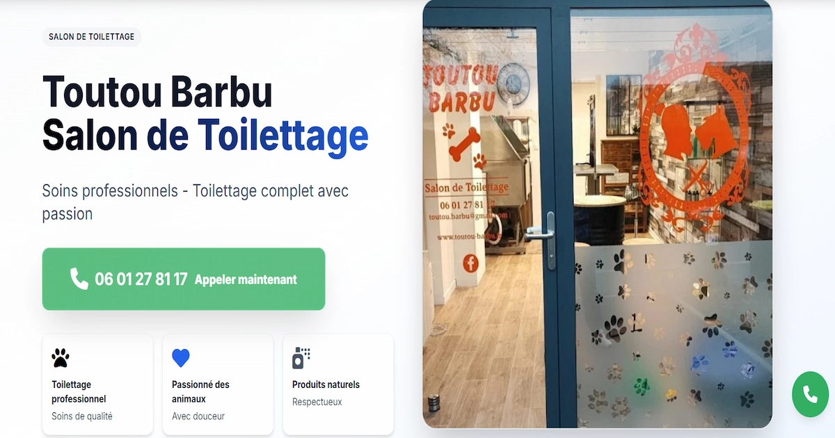 Image du projet Toutou Barbu - Salon de toilettage